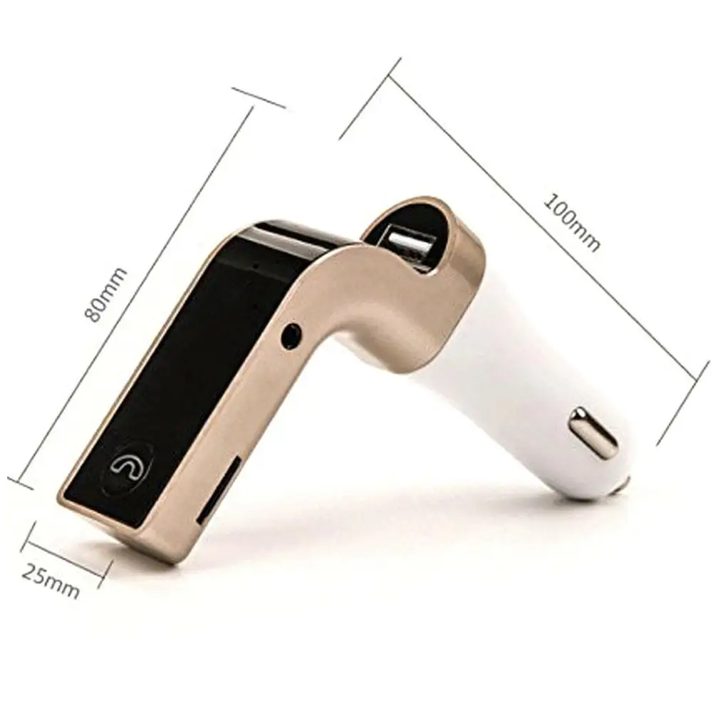 1pc Car Kit Bluetooth Handsfree FM Transmitter Cigarette Lighter Type Radio MP3 Player USB Charger Auto Automobile Accessory 12V