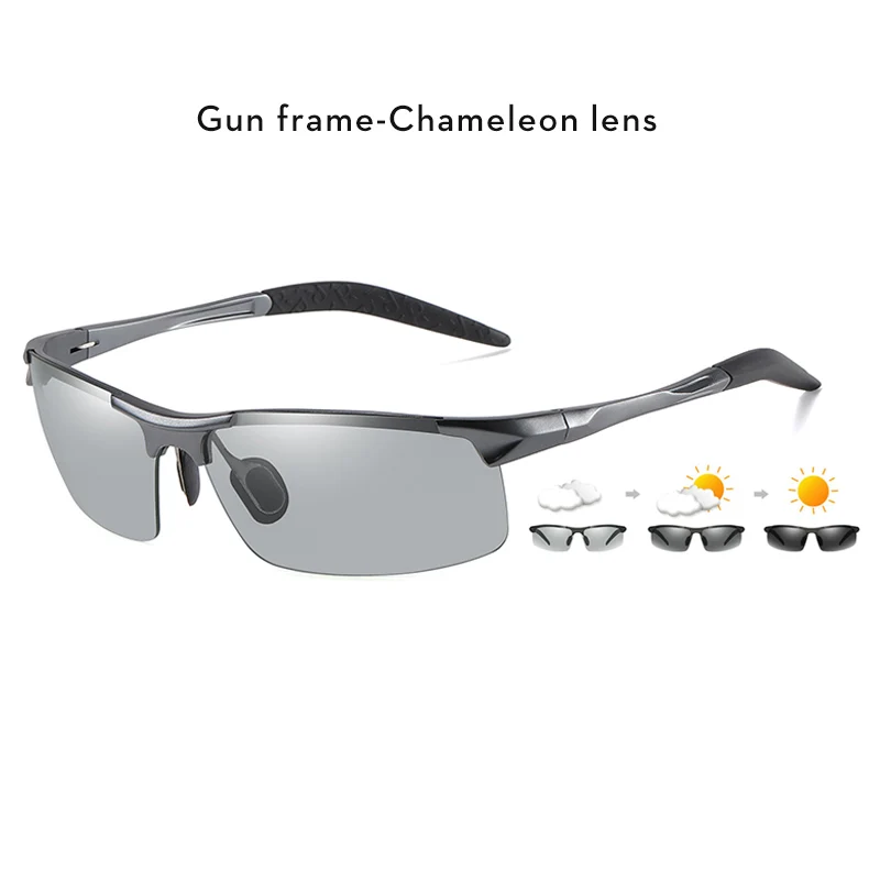 COOLPANDAS Aluminium Meekleurende Gepolariseerde Zonnebril Mannen Anti-Glare Rijden Bril Chameleon Goggles UV400 gafas de sol hombre