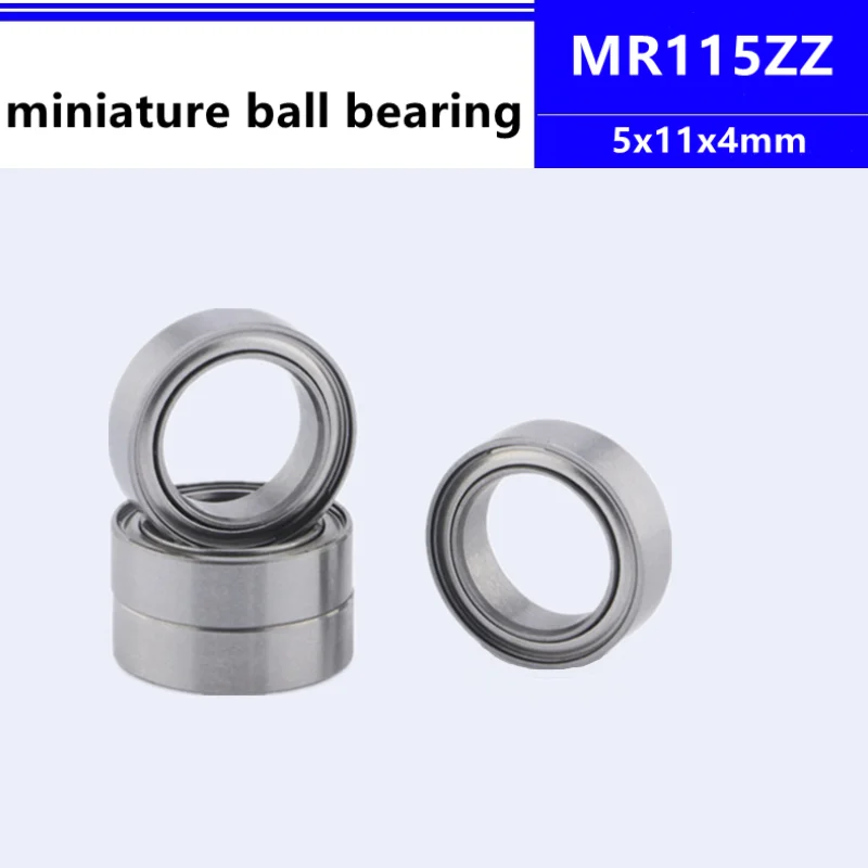 

50-500pcs MR115ZZ 5*11*4 mm miniature ball bearing MR115 -2Z 5x11x4 mm MR115 MR115Z miniature deep groove ball bearing