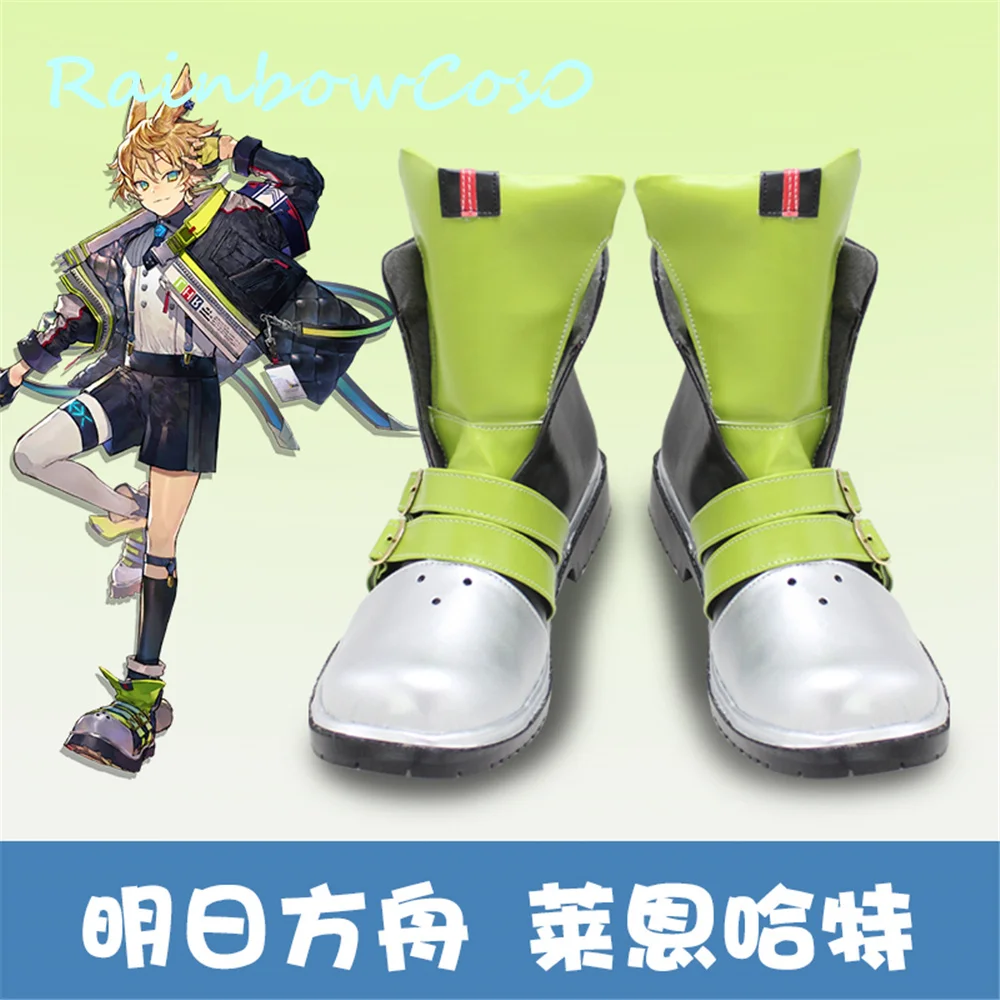 Arknights-zapatos de Cosplay leonsem, botas, juego de Anime, Halloween, RainbowCos0, W1579