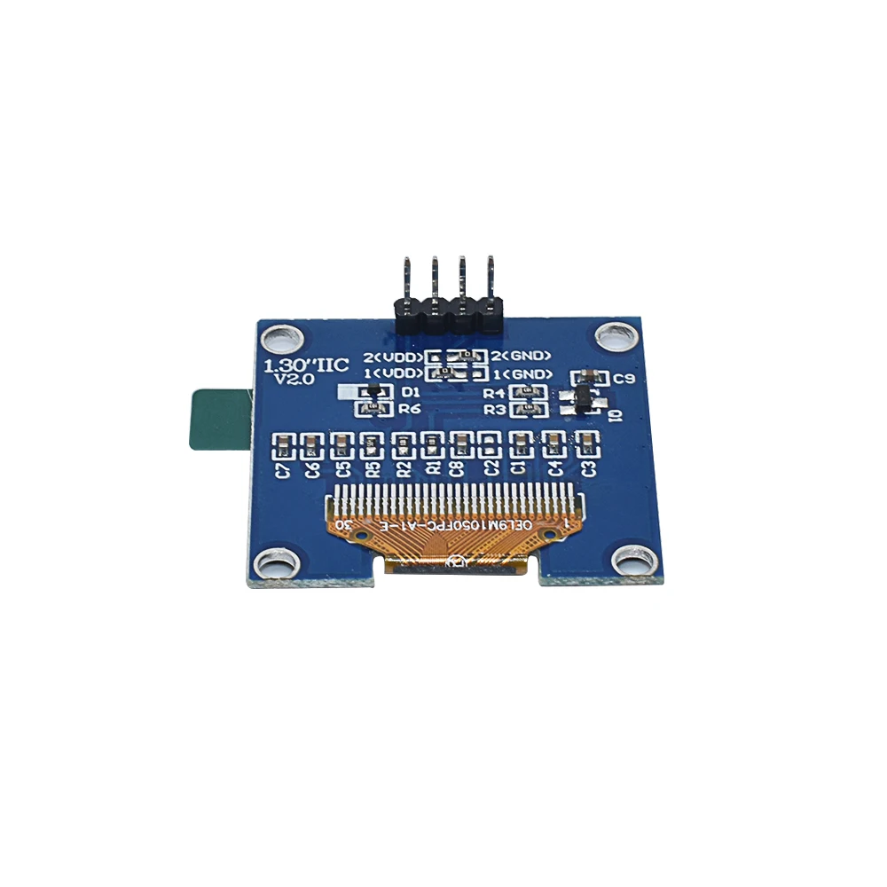 Imagem -06 - Polegada Oled Iic Série Branco Azul Oled Módulo de Exibição 128x64 I2c Sh1106 12864 Placa da Tela Lcd Vdd Gnd Sck Sda para Arduino 1.3