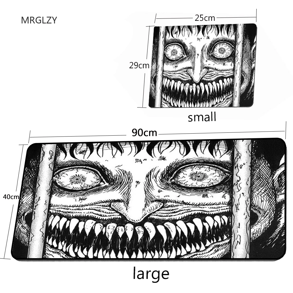 Junji Ito mysz do gier komputerowych podkładka pod mysz duża podkładka pod mysz klawiatury mata podkładka pod mysz Anime Xxl podkładka pod mysz 40X90 Mausepad