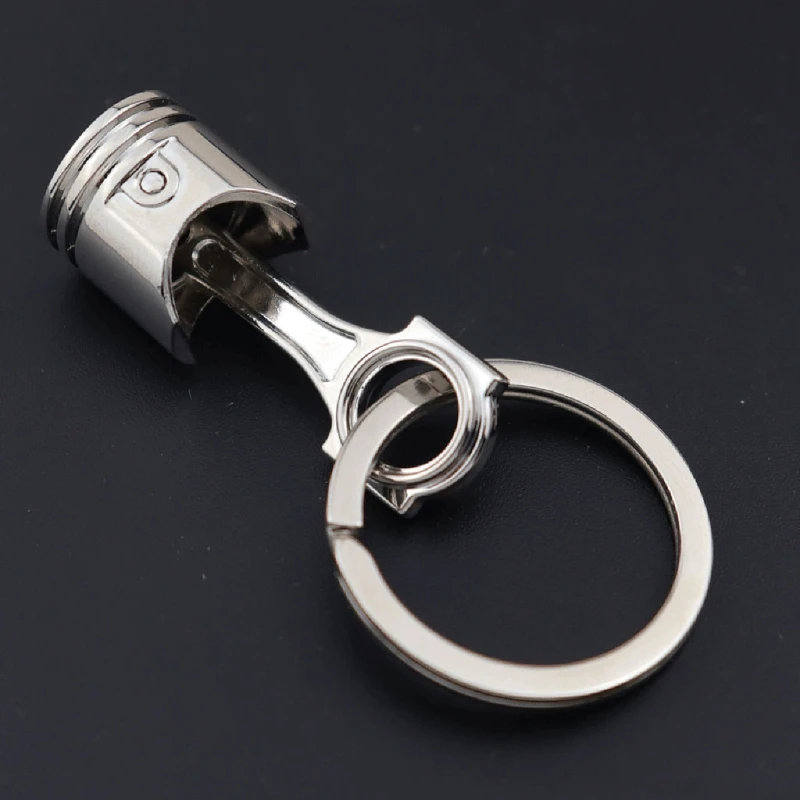 Personalized Car Engine Piston Keychain Pendant Car Modification Creative Gifts Key Ring for Men Boys Drivers Car Lover