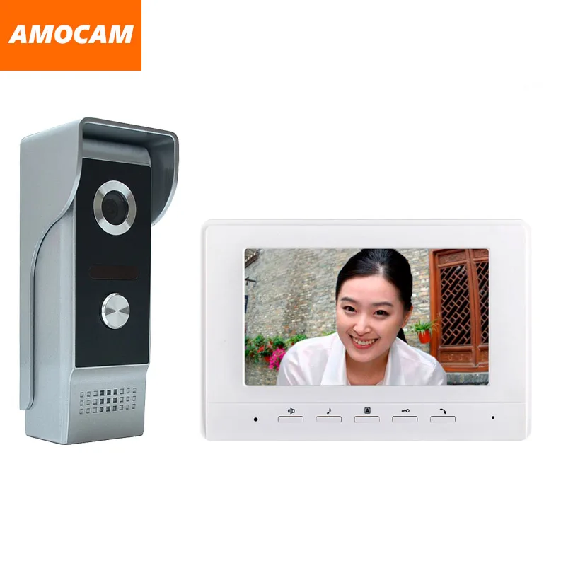7 "Monitor Video Türklingel Tür Telefon Kit IR Nacht Vision Aluminium Legierung Tür Kamera Video Intercom sprech system für villa