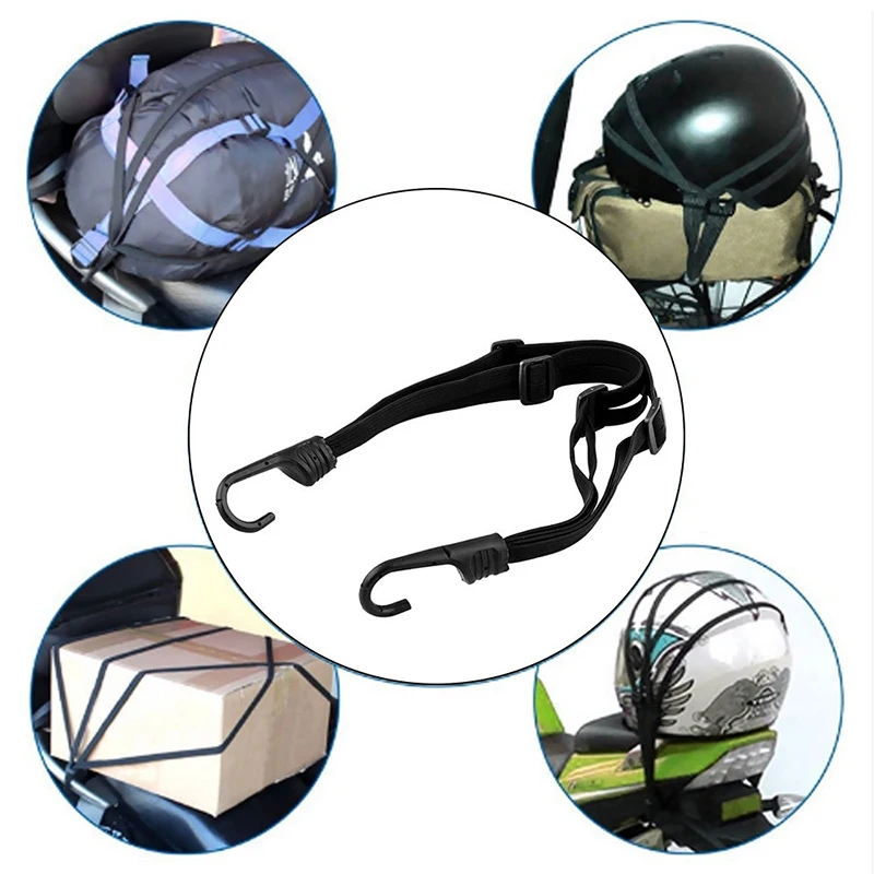 

Motorcycle Retractable Helmet Luggage Elastic Rope Strap Net Holder Hook Buckle Universal C66