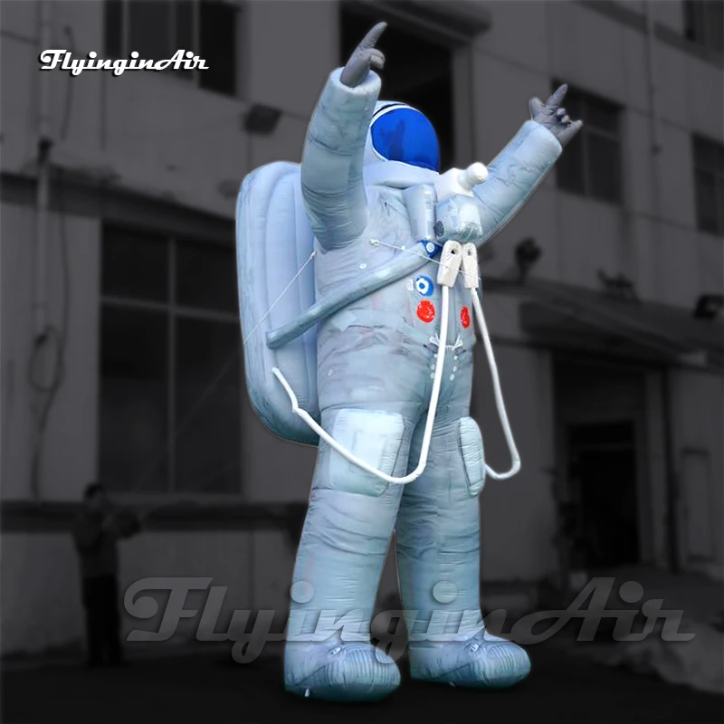 Giant Inflatable Astronaut Balloon 6m Height Blow Up Cosmonaut Character Model Spaceman Inflatables For Aerospace Exhibition