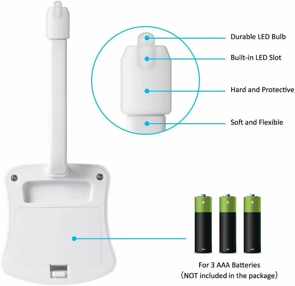 Luz Nocturna inteligente para asiento de inodoro, Sensor de movimiento PIR, luz de fondo impermeable para tazón de inodoro, lámpara Luminaria LED, 8