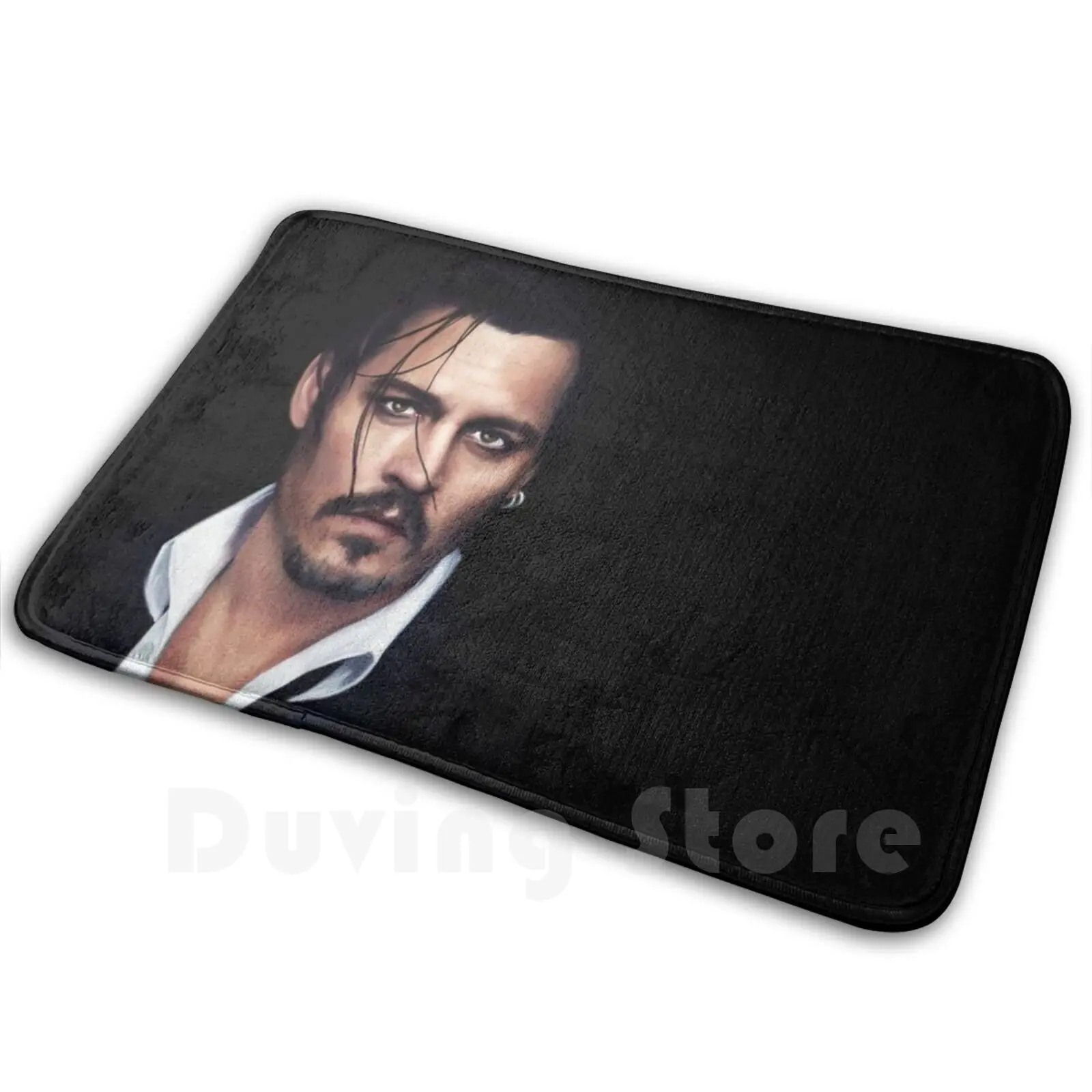 Johnny Depp Carpet Mat Rug Cushion Soft Non-Slip Johnny Depp Johnny Depp Portrait Actor Fanart