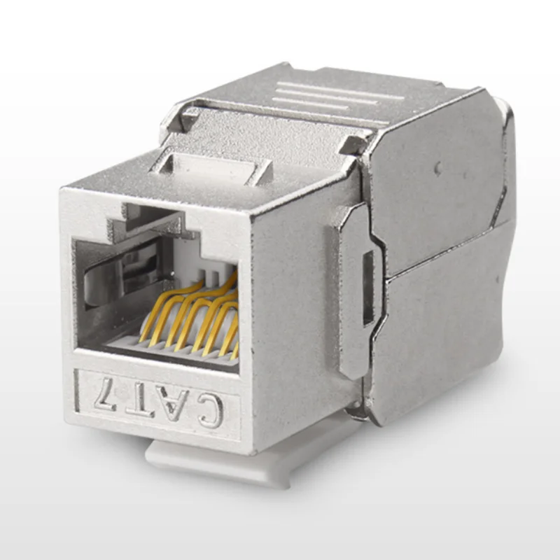 Lagotek Cat7 CAT6A Tool-Less STP Shielded Keystone Jack Module,Self-Locking CAT6 CAT5E Zinc Alloy Network Coupler Adapter