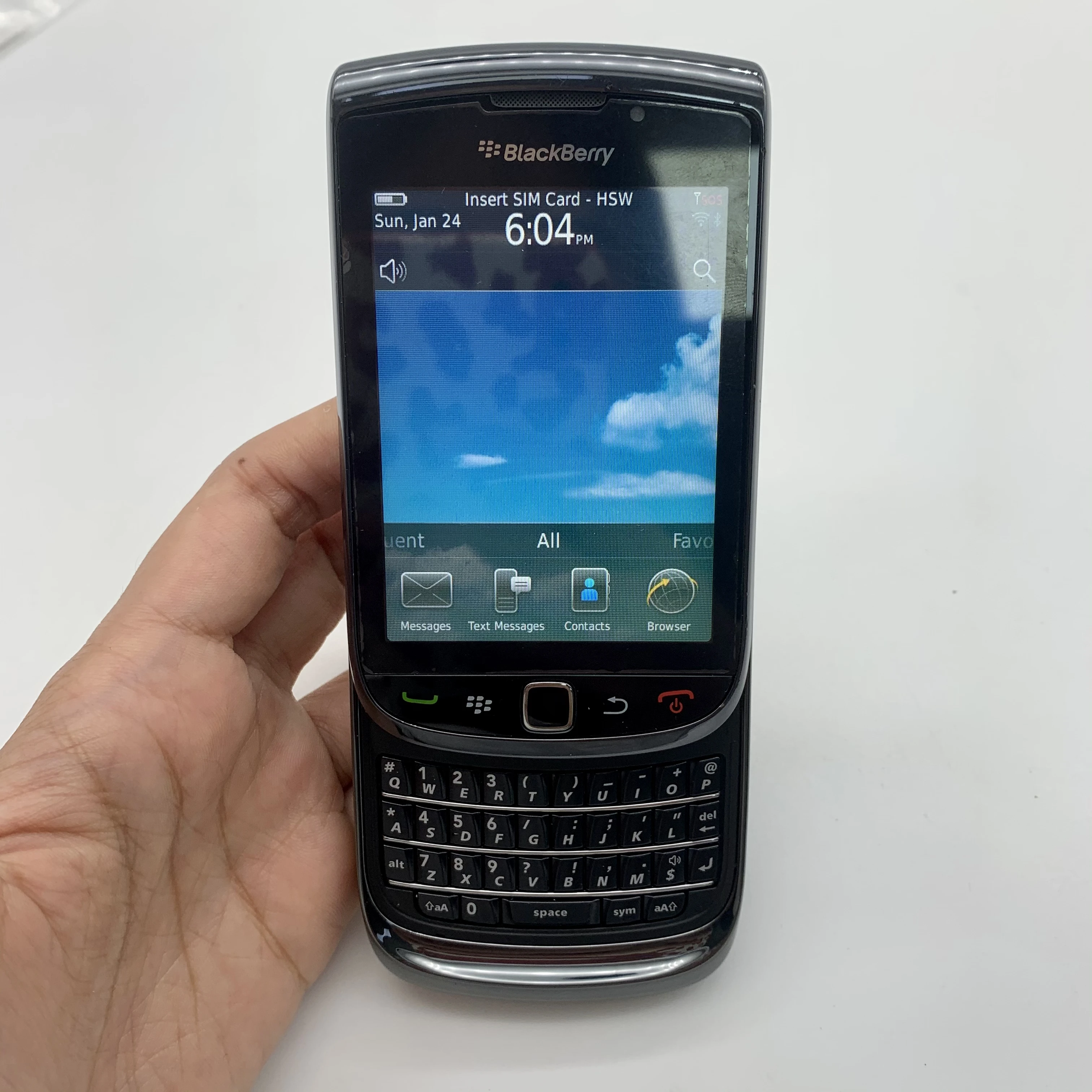 BlackBerry torch 9800 Refurbished-Unlocked 3G smartphone,QWERTY and touch 3.2inch,WiFi,GPS,5.0MP Refurbished Freeshipping