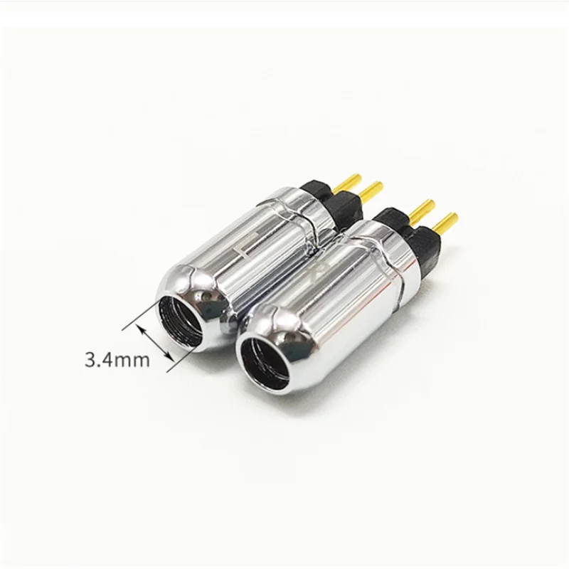 0,78 мм, 2 контакта, 0,78 мм, выпуклый с канавкой из чистой меди, позолоченный UM3X W4R UE18, штифт для наушников, 1 пара (L + R)