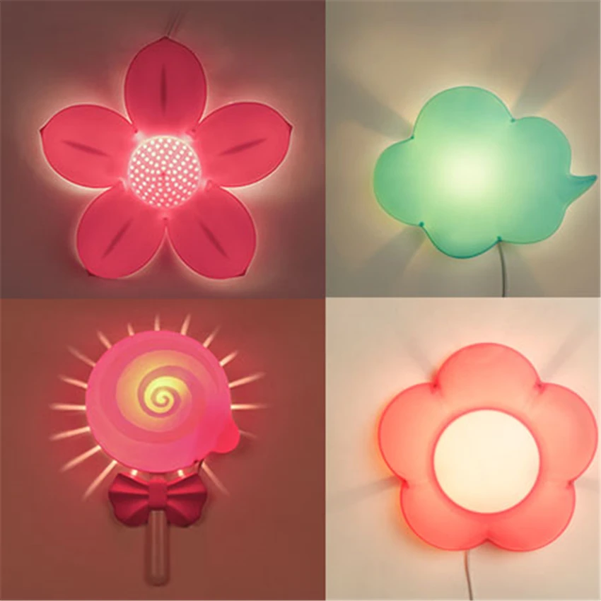 

Flower Cloud Cartoon Wall Lamps Children's Room Bedside Lamp Decoration Living Room Bedroom Aisle Wall Sconces Lights Lighting