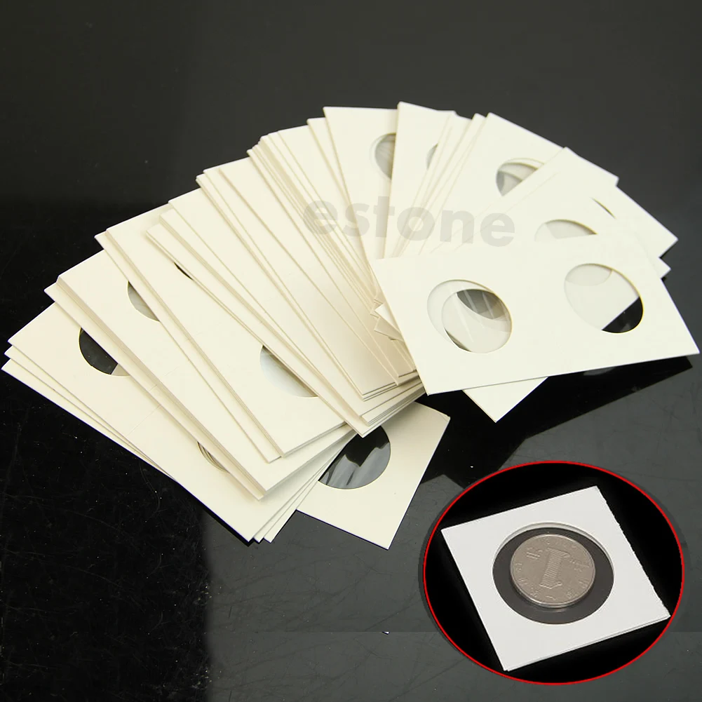 Hot Sale 50pcs 27.5mm Lighthouse Stamp Coin Holders Cover Case Storage 2X2