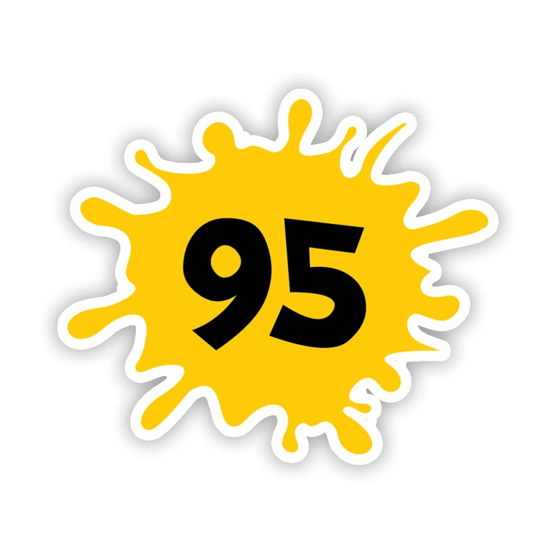 12cm Self-adhesive Decal Number 95# Sign Lable Car Sticker Waterproof Auto Decors on Fuel Cap
