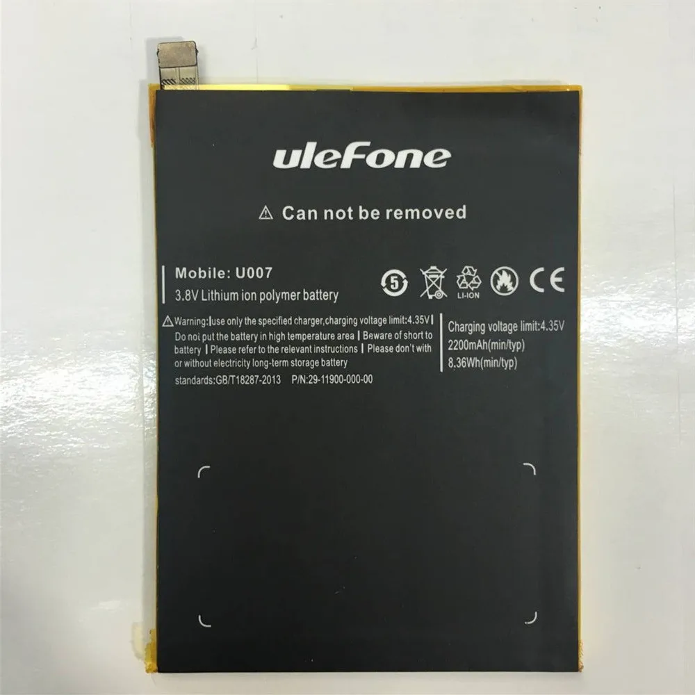 

Ulefone U007 аккумулятор 2200 мАч Высококачественная замена резервной батареи для смартфона Ulefone U007