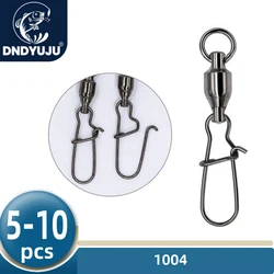 DNDYUJU Stainless Steel Fishing Swivels Snap Ball Bearing Rolling Sea Fishing Swivels Snaps Lure Connector Fishing Accessories