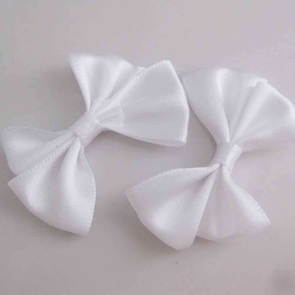 About 55MM Long Combined Satin Ribbon Bows 20Pcs DIY Hairclip Bow Wedding Clothes Accessories
