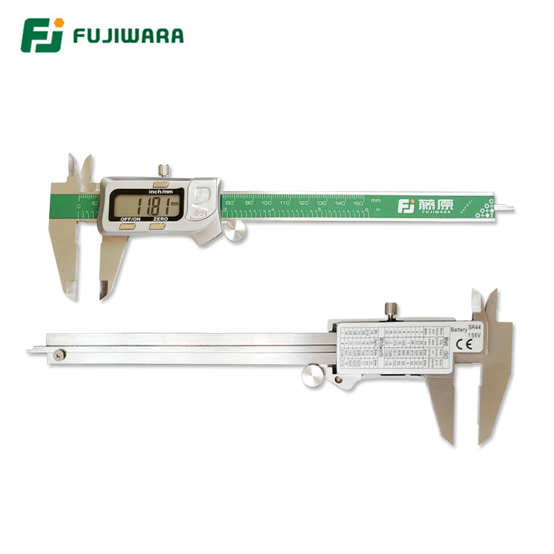 FUJIWARA IP54 Digital Display Stainless Steel Caliper 0-150mm MM/Inch LCD Electronic Vernier Caliper