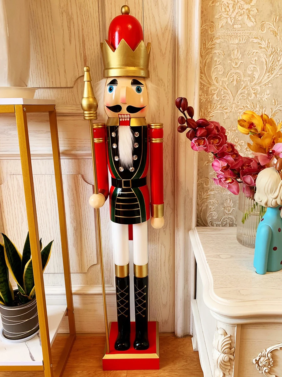 120 cm nutcracker puppet soldiers decoration to the hotel coffee shop furnishing articles furnishing articles Nordic household g