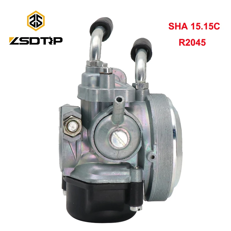 ZSDTRP Dellorto 15.15mm Moped Carburetor Tomos SHA 15/15 Cable Choke 50cc Mini Dirt Pocket Moped Bike