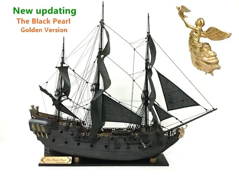 ZHL The black Pearl Golden version 2021 wood model ship kit 31 inch Include Detailed English manuals