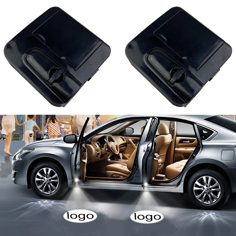 2PCS New Wireless LED Car Door Welcome Laser Projector Logo Ghost Shadow Night Lights for Opel Suzuki Lada Fiat Dodge Lexus Jeep