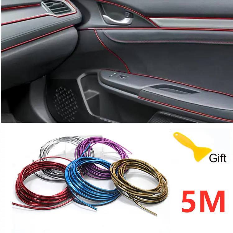 5M Car Interior Mouldings Strip Sticker for BMW E46 E90 E39 F10 F20 F30 E60 E36 E34 E70 E53 G20 M3 M5 M6 X1 X3 X5 Accessories