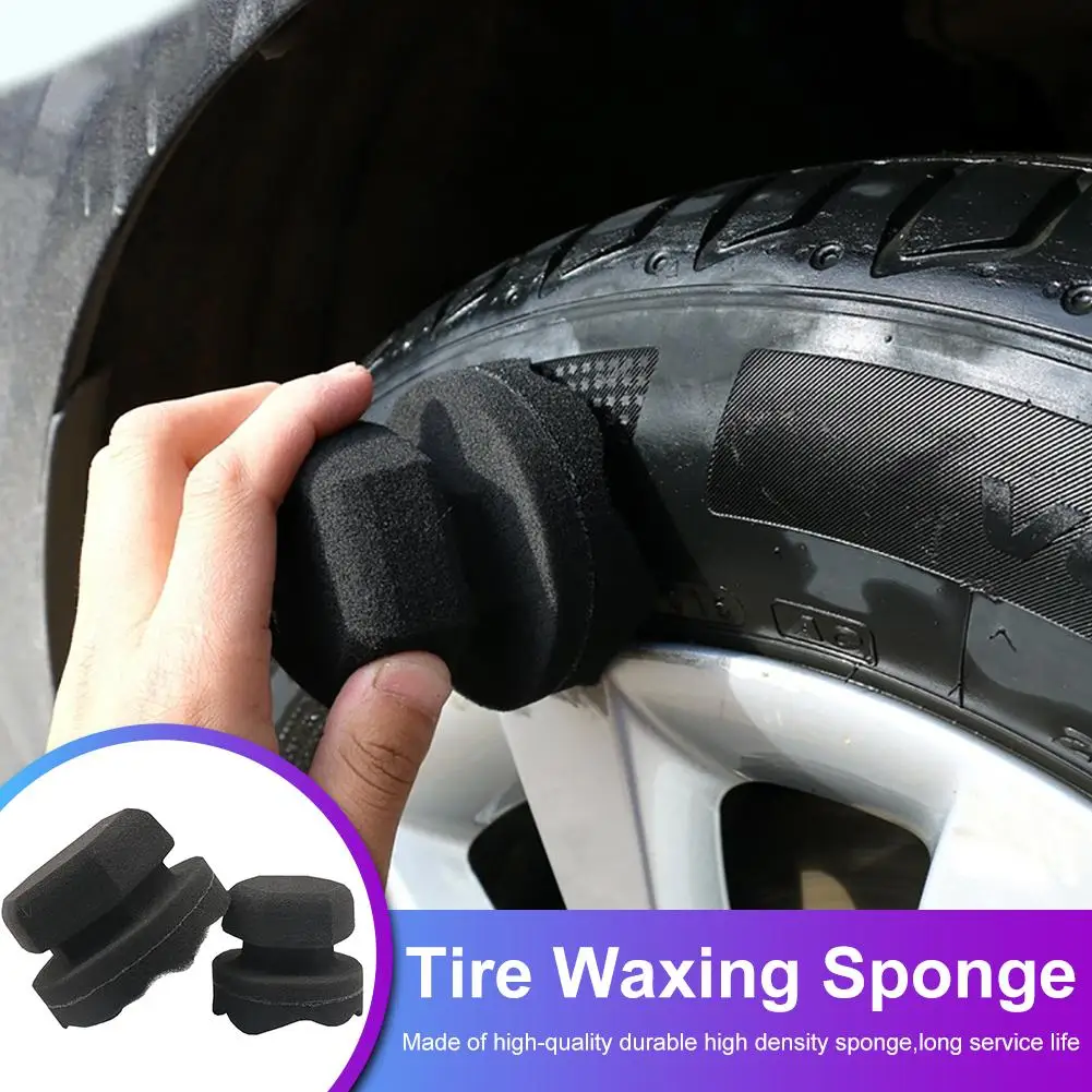 8/11cm Make Detailing Easier Wave Type Tire Dressing Tools Hex Grip Applicator Handheld Tire Waxing Sponge