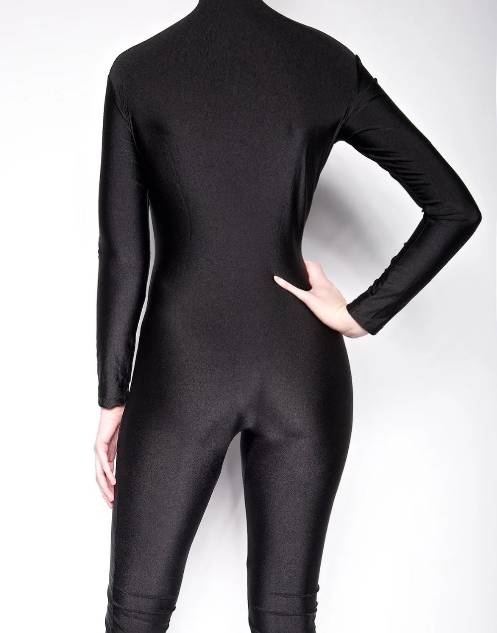 Speerise-Combinaison de batterie en spandex pour femme, vêtements de danse à col roulé, manches longues, corps entier, une pièce, adulte, Zentai