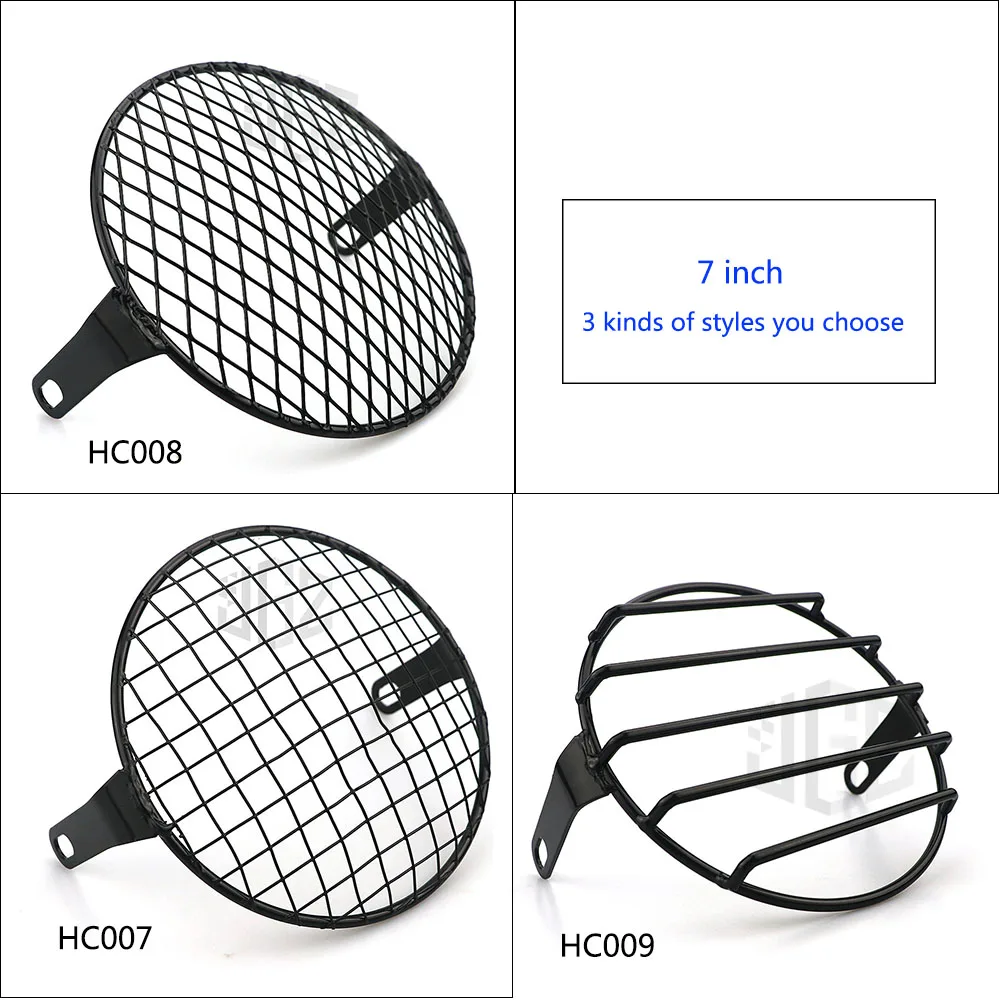 6inch Motorcycle Universal Vintage Headlight Protector Retro Grill Light Lamp Cover For Cafe Racer Harley Ducati Chopper Benelli