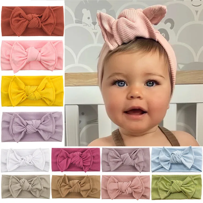 16 Style Baby Hair Band Set For Girls Bow Elastic Headbands Twisted Cable Design Turban Kids Headware Baby Hair Accessories