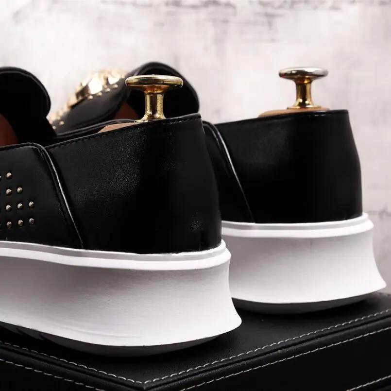 New men\'s shoes daily casual loafers men\'s fashion chunky men\'s fashion shoes high-end customization Zapatos Hombre A26