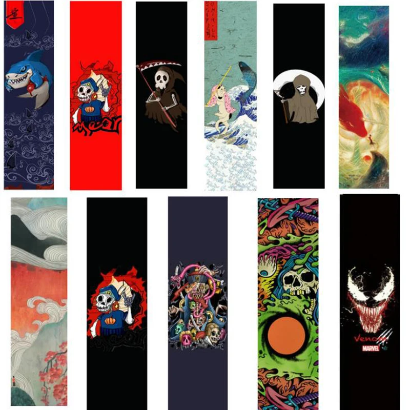 122*26.5cm Longboard Skateboard Sandpaper Sticker Wear Resistant Skate Board Deck Grip Tape Electric Scooter Sandpaper