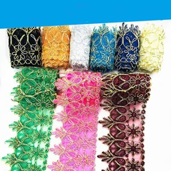 African Antique Embroidered Lace Wedding Dress Hem Ethnic Style Shoe Material And Clothing Accessories