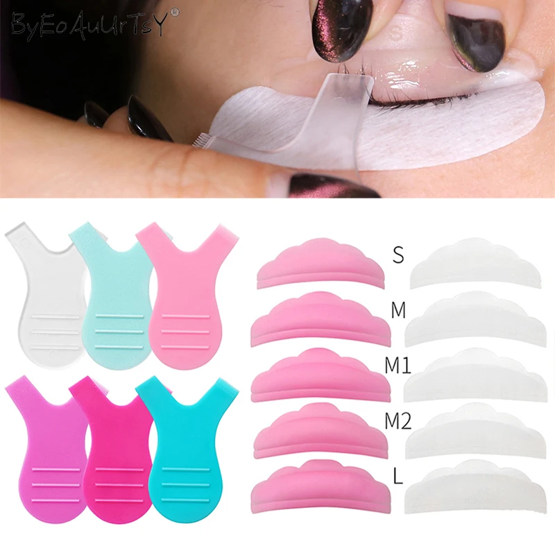 10pcs Curlers Curl Silicone Pads Y Eyelashes Brush Set Eyelash Lifting Kit Accessories Clean Comb Eyelash Extension Perm Tools