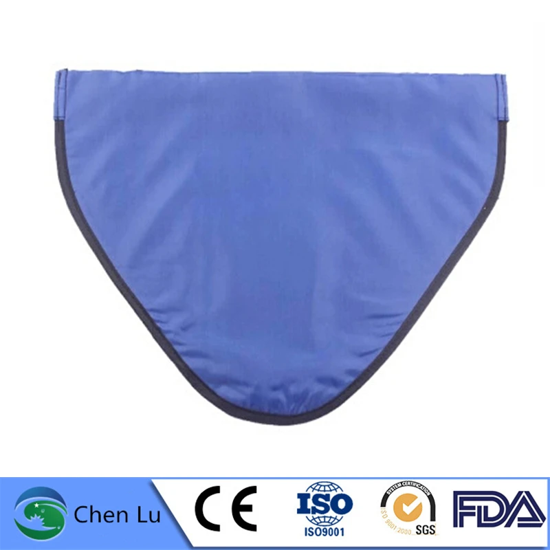 Genuine adult gonadal radiological protection 0.35mmpb lead half apron x-ray radiation protective lead triangle scarf