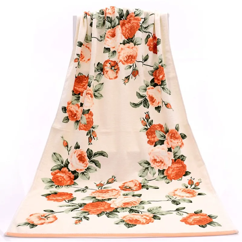 2022 Brand New Women Peony Towel bathroom Men\'s Towel 76 * 34cm Bath Towel 70 * 140cm High Quality Beach Towel