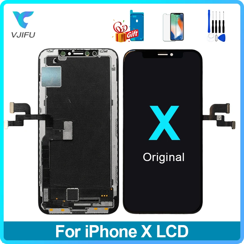 Original LCD Display For iPhone X Screen Replacement A1865 A1901 With 3D Touch Digitizer Assembly True Tone Phone Repair Parts