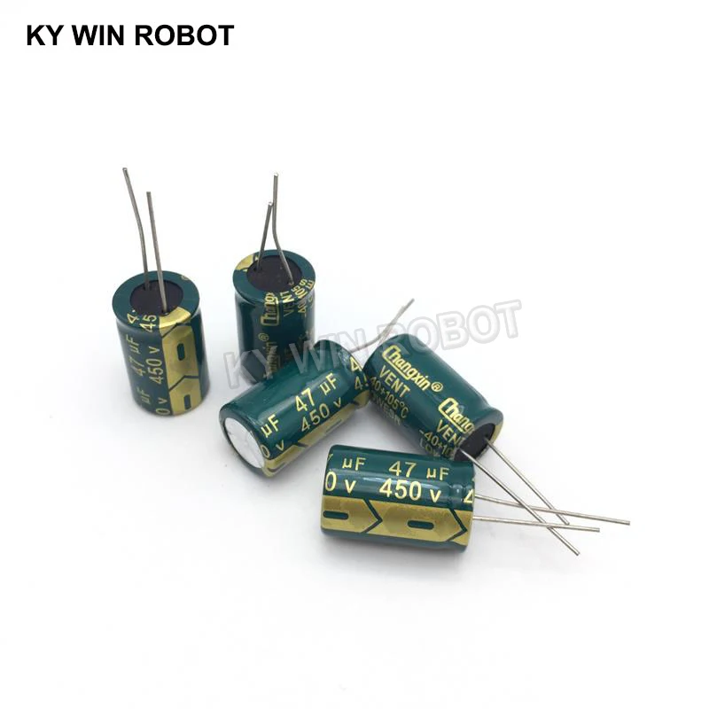 5 pz Alluminio condensatore elettrolitico 47 uf 450 v 16*25 millimetri frekuensi tinggi Radial Electrolytic kapasitor