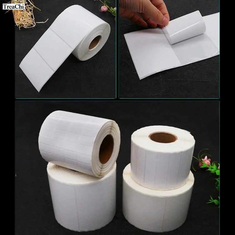 Label Paper Custom Blank Copperplate Self-Adhesive Barcode Label Sticker Roll Qr Code Self-Adhesive Paper Clothing