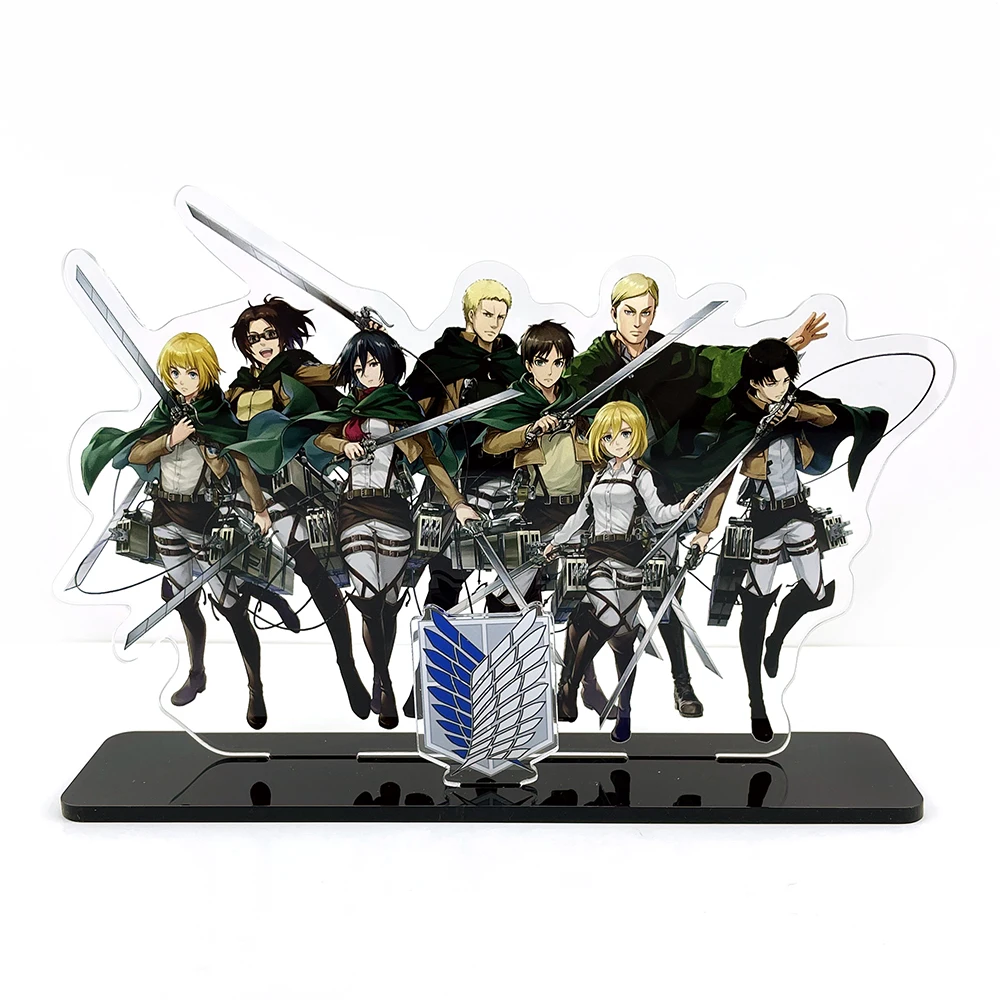 

Shingeki no Kyojin Attack on Titan Mikasa Eren Armin Levi Erwin Hange HM acrylic stand figure model plate holder topper anime