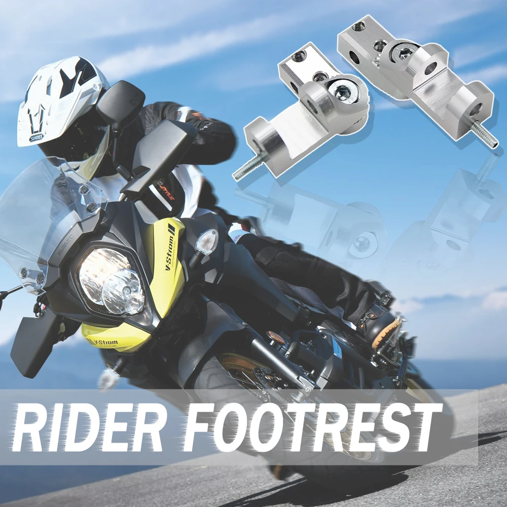 NEW For Suzuki V-strom DL1000 DL650 DL 1000 DL 650 Front Foot Pegs Motorcycle CNC Rider Footrest Adapter