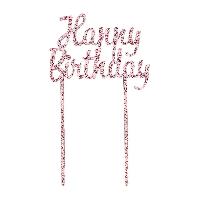 100pcs Happy Birthday Cake Topper Acrylic Letter Cake Toppers Party Supplies Happy Birthday Cake Decorations