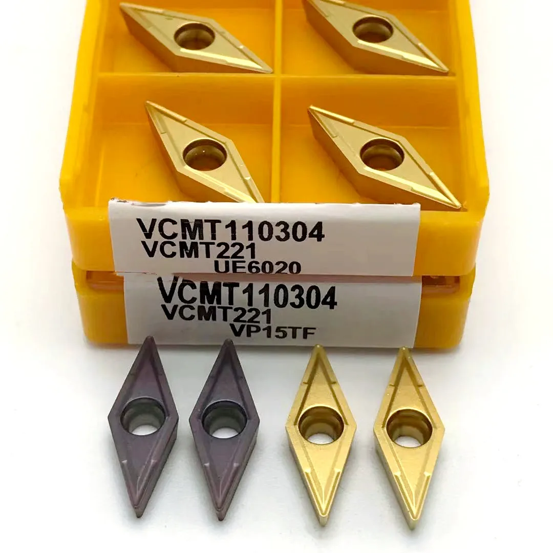 เครื่องมือคาร์ไบด์ VCMT110304 UE6020ภายในเครื่องมือ VCMT 110304เครื่องมือ