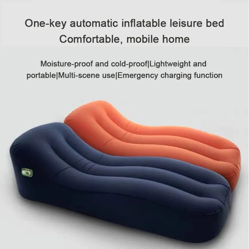 Portable Inflatable Cushion Bed, One-Key Automatic Inflatable Leisure Bed, Suitable For Picnic Outdoor Camping, Office Rest