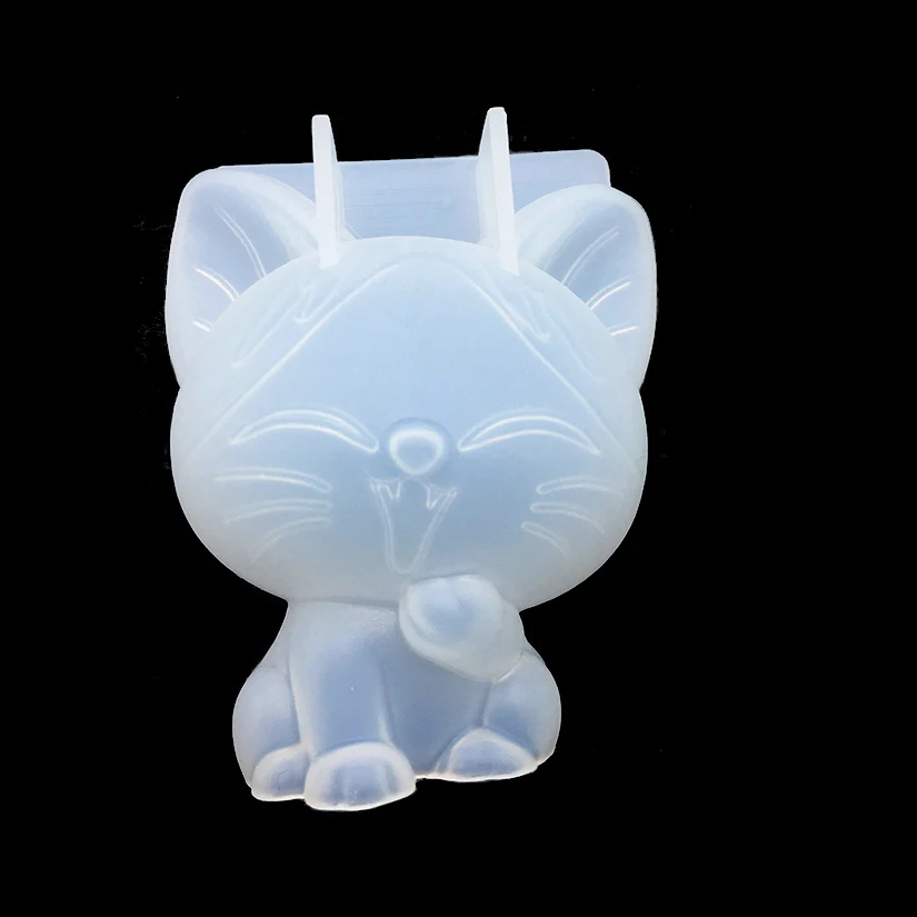 3D Bär Einhorn Horn Weihnachts-Hirsch Baum Katze Liebesherz Löwe Wolf Ente Silikon Zuckerform Fondant Kuchendekorationswerkzeuge – Detail 11