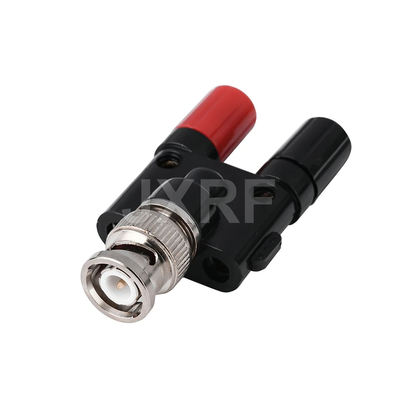 JXRF BNC male Female to two dual 4mm Banana binding post male female jack connector Adapter