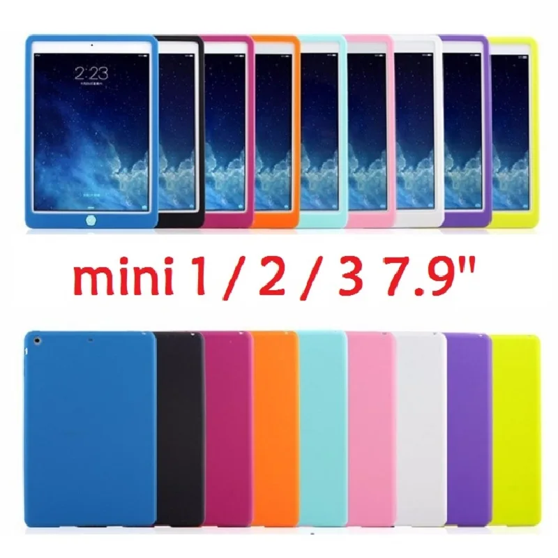 Suger Color gomma Tablet Coque per iPad mini 2 mini 3 custodia Silicon Soft A1432 A1599 A1490 Funda per iPad mini 1 2 3 7.9 \'\'Cover