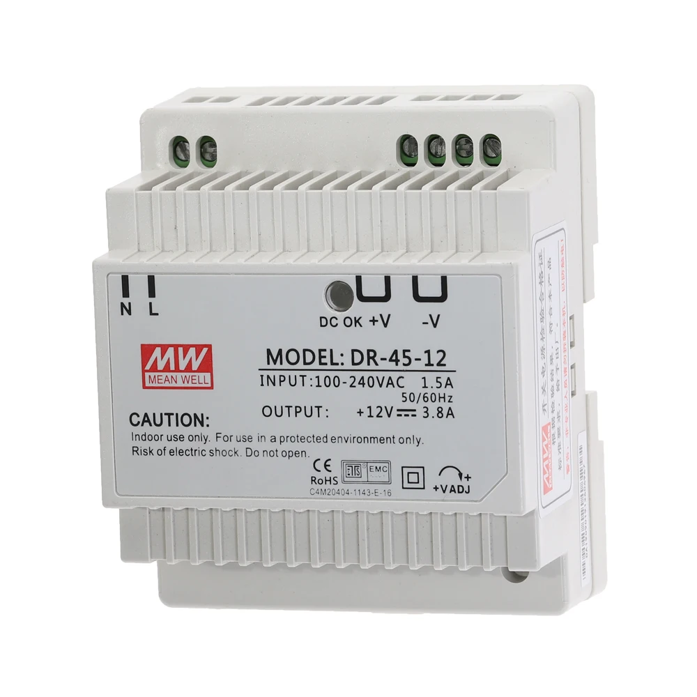 15W 30W 45W 60W  75W120W Din rail mounted Power supply 12V 24V switching power supply DR-15/30/45/60-12/24 AC100-240V-DC