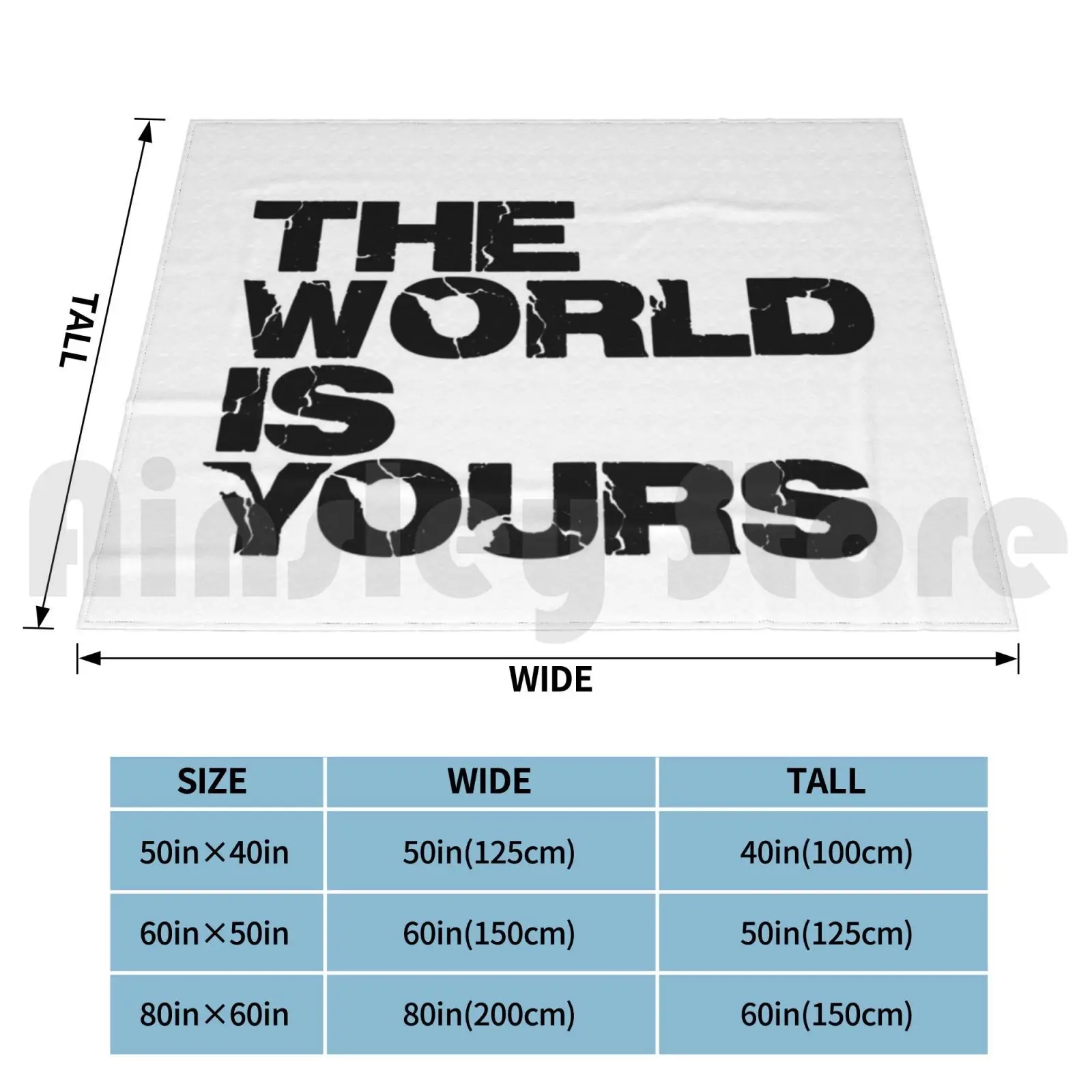 The World Is Yours Blanket Fashion Custom The World Is Yours Al Pacino Movie